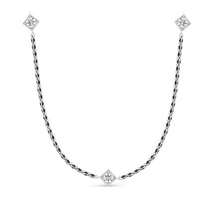 Колье из серебра с фианитами