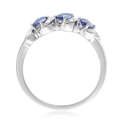 Кольцо из белого золота с бриллиантами