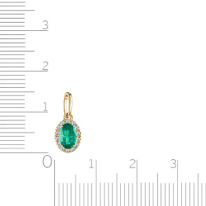 Подвеска из желтого золота с бриллиантами