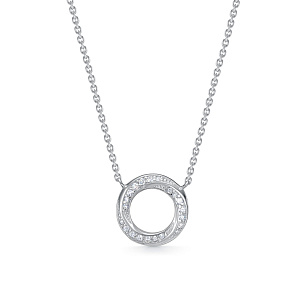 Колье из белого золота с бриллиантом