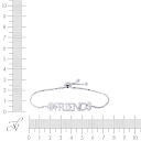 Браслет декоративный из серебра с фианитом