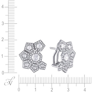 Серьги из белого золота