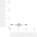 Кольцо помолвочное из белого золота с бриллиантом