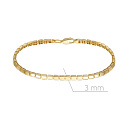 Браслет декоративный из желтого золота