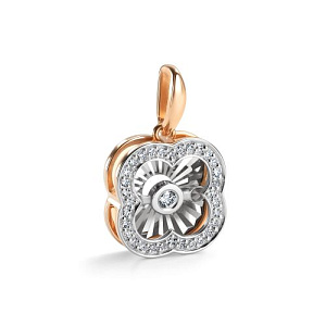 Подвеска из красного золота с бриллиантами