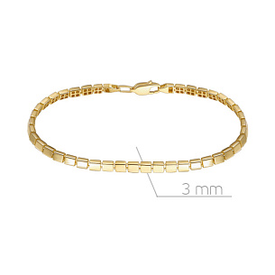 Браслет декоративный из желтого золота