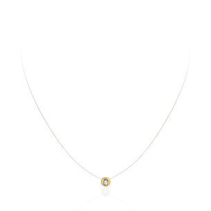 Колье из желтого золота с фианитом