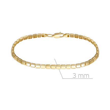 Браслет декоративный из желтого золота