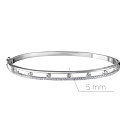 Браслет декоративный из серебра с фианитом