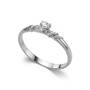 Кольцо из белого золота с бриллиантами