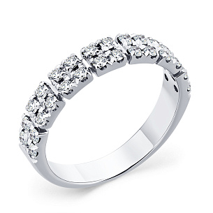 Кольцо из белого золота с бриллиантом