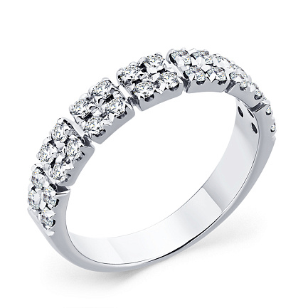 Кольцо из белого золота с бриллиантами