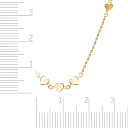 Колье из желтого золота, плетение якорное