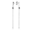 Пусеты из белого золота с сапфирами