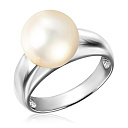 Кольцо из белого золота с жемчугом