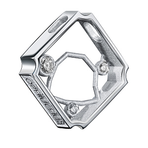 Подвеска из белого золота с бриллиантами