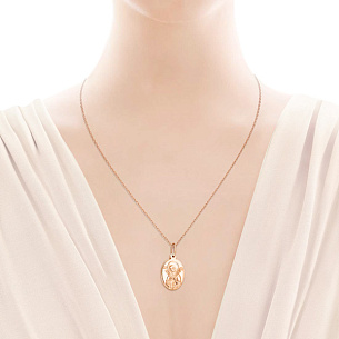 Иконка семистрельная из красного золота