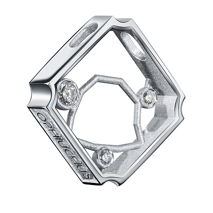 Подвеска из белого золота с бриллиантами