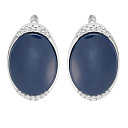 Серьги с английским замком из серебра с керамикой