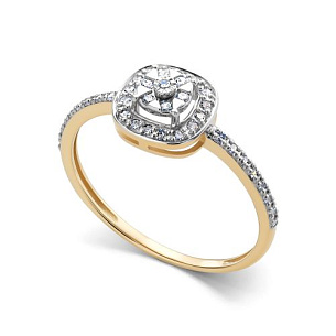 Кольцо из желтого золота с бриллиантом