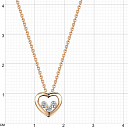 Колье из красного золота с фианитами