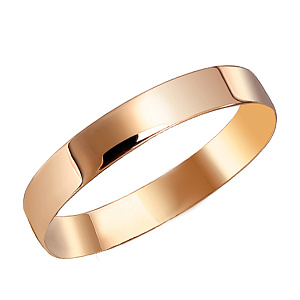 Кольцо обручальное из красного золота