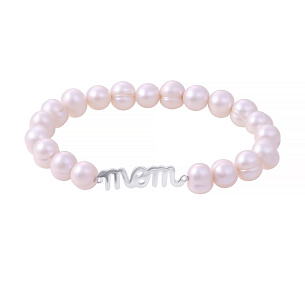 Браслет декоративный из серебра с жемчугом