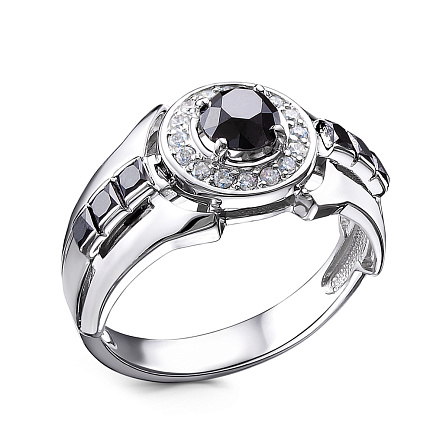 Кольцо из белого золота с бриллиантами