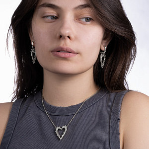 Серьги с английским замком из серебра