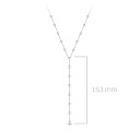 Колье из серебра с фианитом