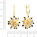 Серьги с английским замком из серебра с позолотой