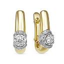 Серьги из желтого золота с бриллиантами