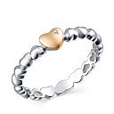 Кольцо из серебра с бриллиантом