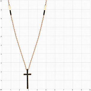 Колье из красного золота с фианитом