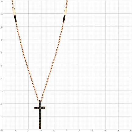 Колье из красного золота с фианитами