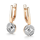 Серьги с английским замком из красного золота