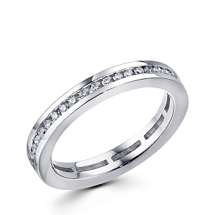 Кольцо из белого золота с бриллиантом