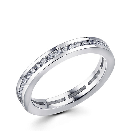 Кольцо из белого золота с бриллиантами