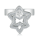 Кольцо из серебра с фианитом