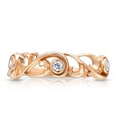 Кольцо из красного золота с фианитом