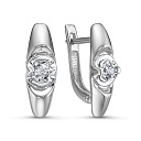 Серьги из белого золота с бриллиантами