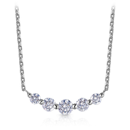 Колье из белого золота с бриллиантами