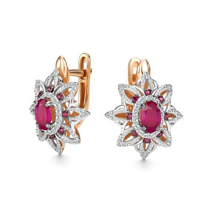 Серьги с английским замком из  золота