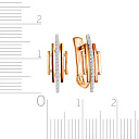 Серьги с английским замком из красного золота с фианитом