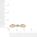 Кольцо из красного золота с фианитом