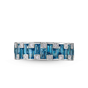 Кольцо из белого золота с бриллиантом