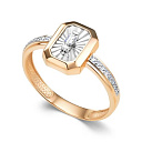 Кольцо из красного золота с бриллиантами