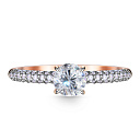 Кольцо из красного золота с фианитом