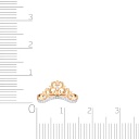 Кольцо из красного золота с фианитом