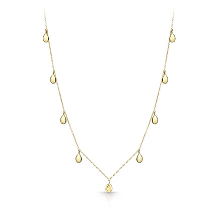 Колье из желтого золота, плетение бельцер (ролло)